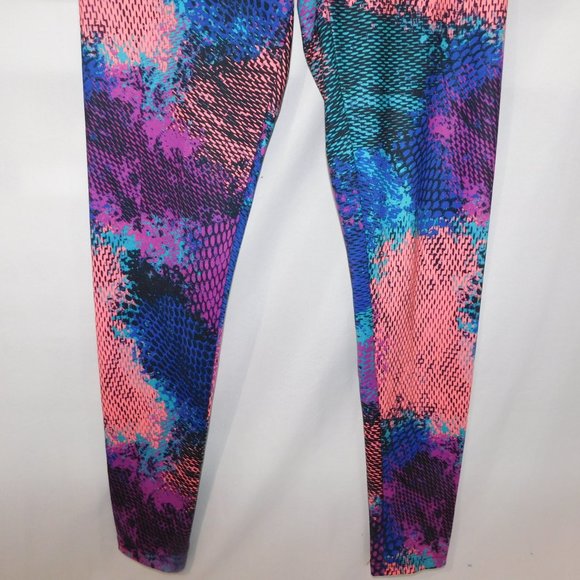 Marika Womens S Rainbow Multicolour Snake Skin  Print Athletic yoga leggings - Picture 5 of 7